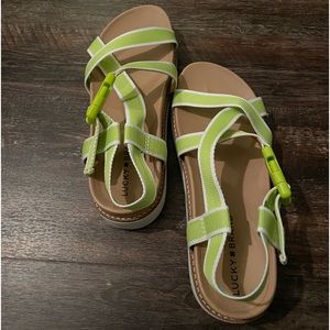 Sandals. Lime green. Look new. Never worn. But no tags. Great shape!